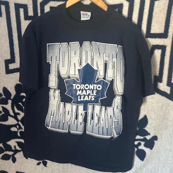 Chalk Line Other - Vintage Toronto Maple Leafs Graphic T-Shirt Medium Single Stitch NHL Chalkline